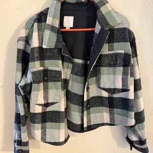 Plaid Women's Jacket in Green and Black